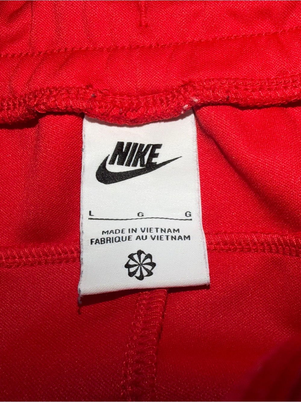 Nike Bright Red woman Joggers sweatpants L sporty casual school longwear - Picture 9 of 10
